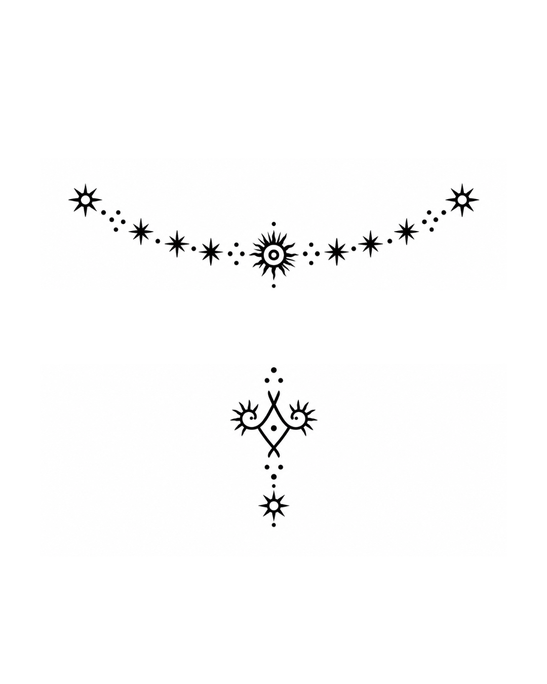 Sajni Navratri Tattoo - necklace style jewellery design