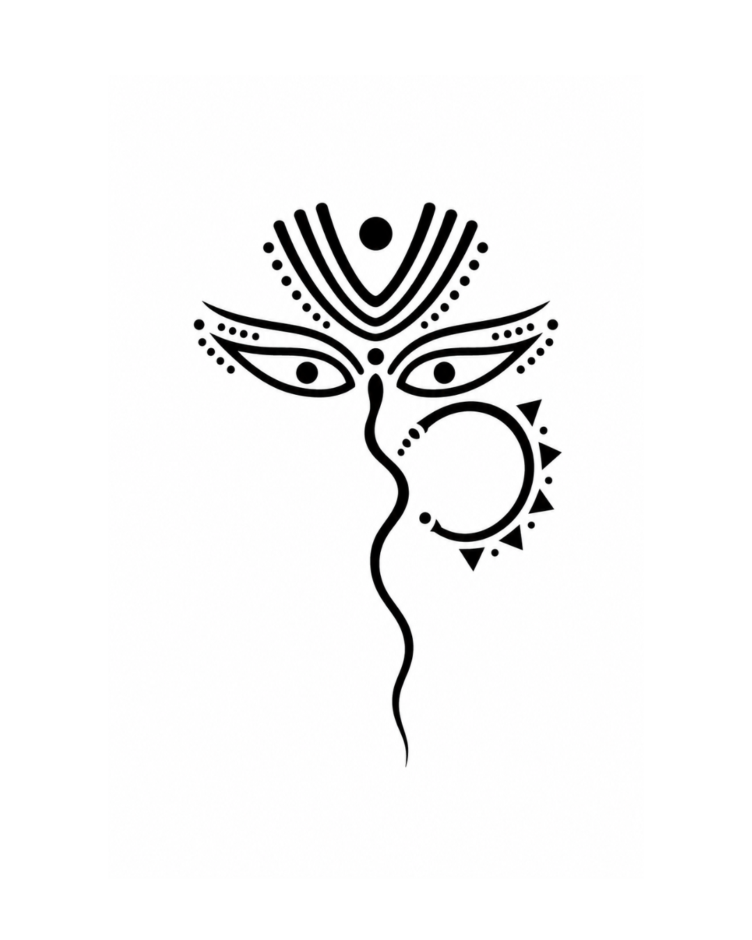 Shakti Navratri Tattoo - divine third eye Goddess design