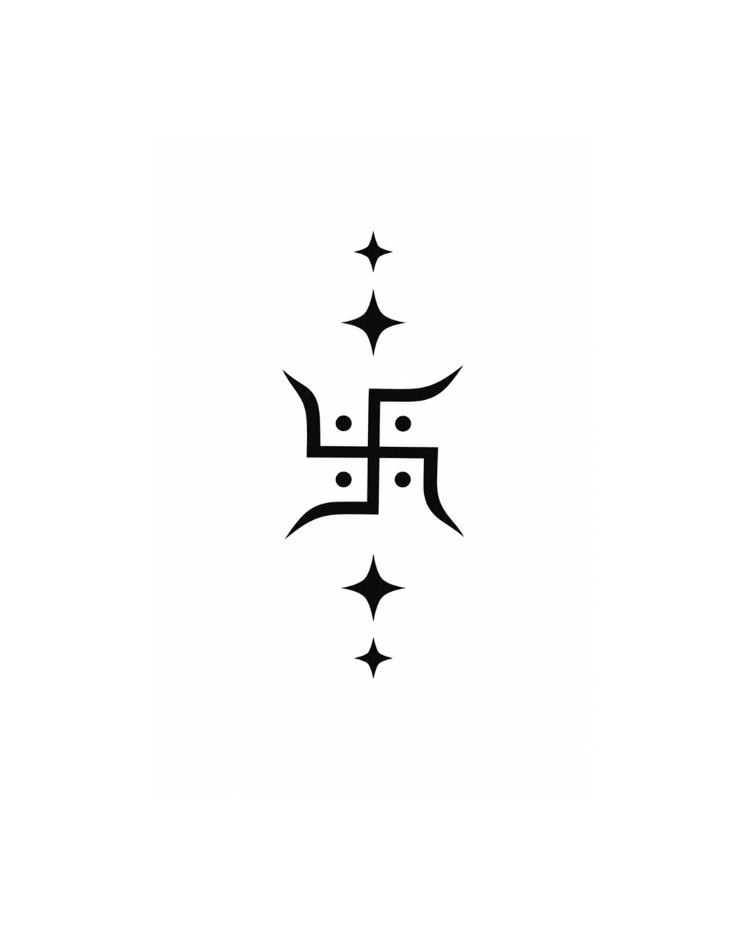 Swastik Navratri Tattoo - auspicious symbol design