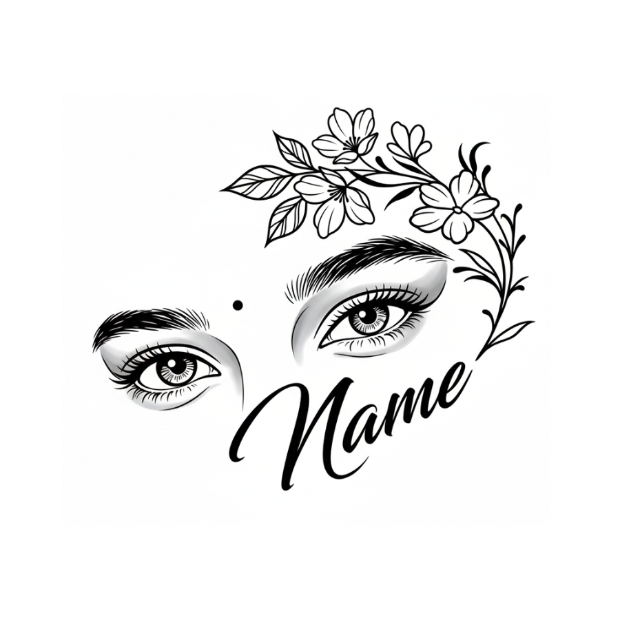 Custom Floral Eye Tattoo