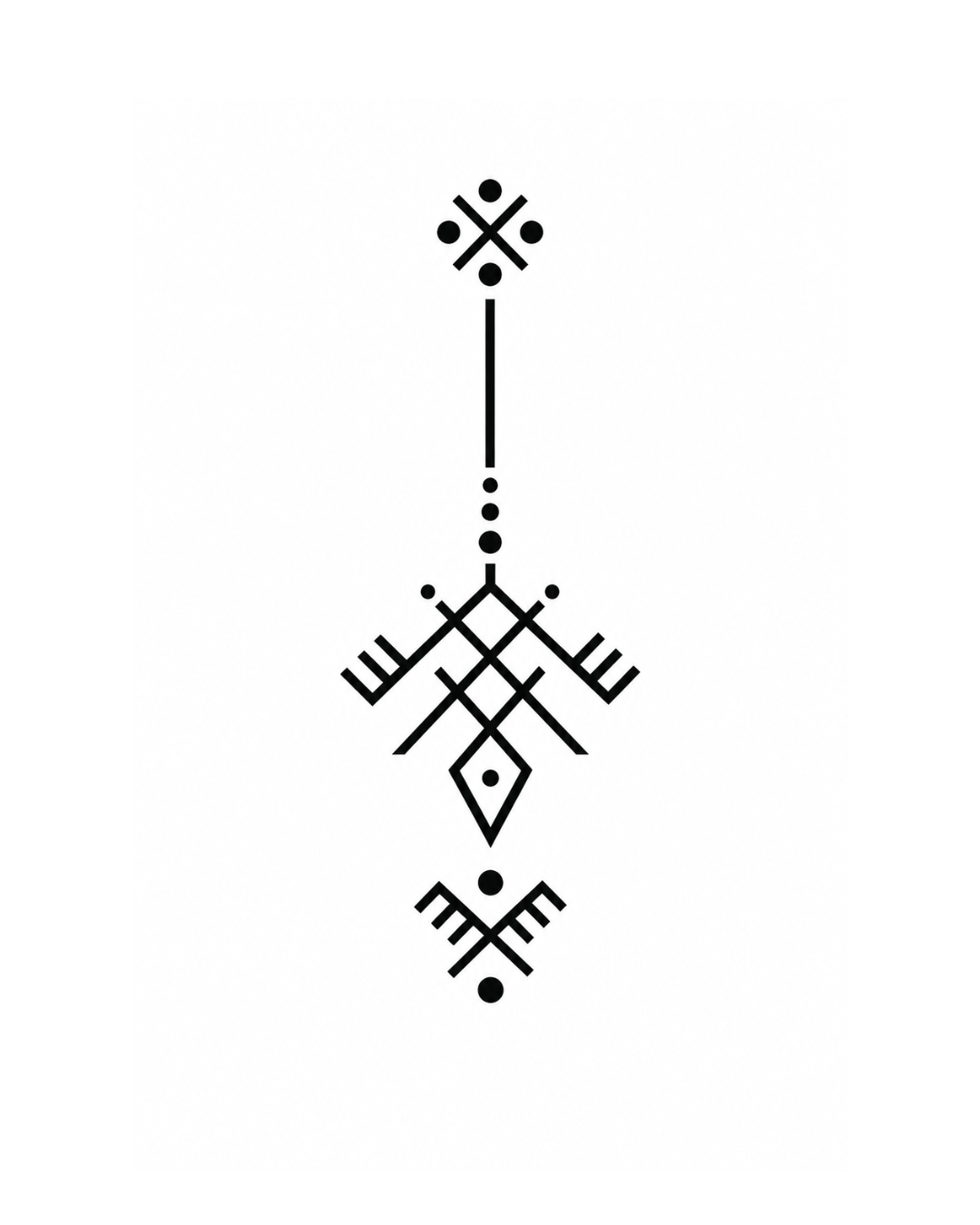 Thumki Navratri Tattoo - tribal arrow design
