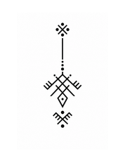 Thumki Navratri Tattoo - tribal arrow design
