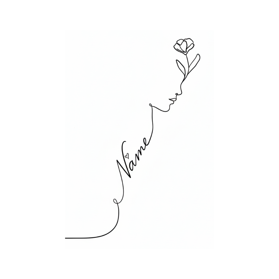 Custom Baby Name Tattoo