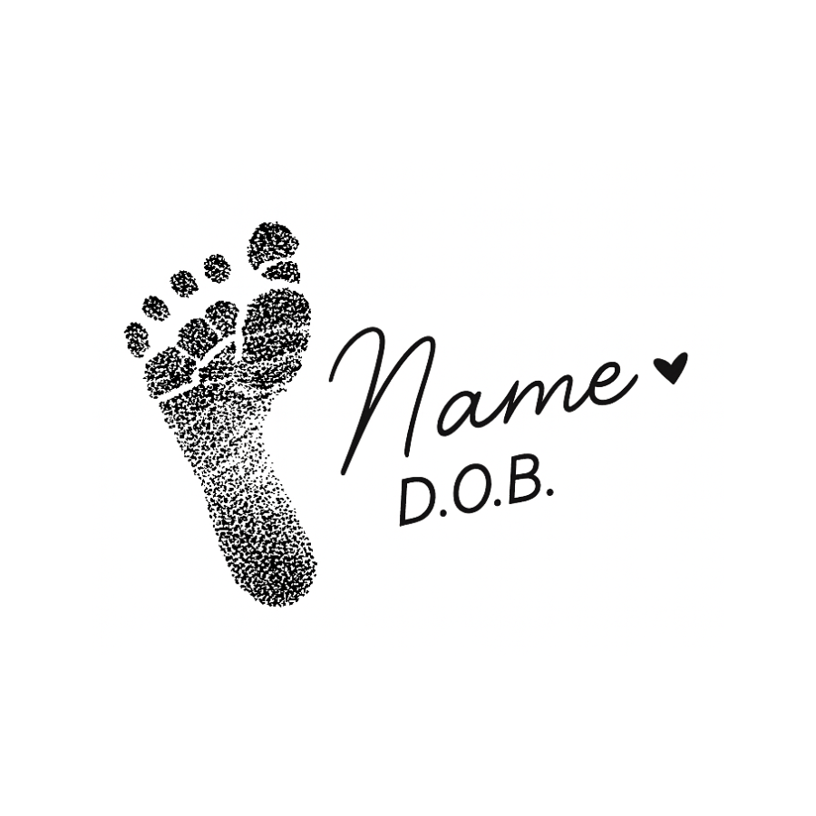 Custom Baby Footprint Tattoo