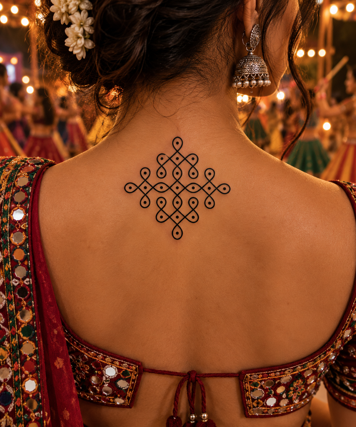Kolam Navratri Tattoo