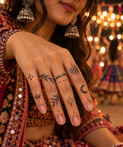 Finger Navratri Tattoos