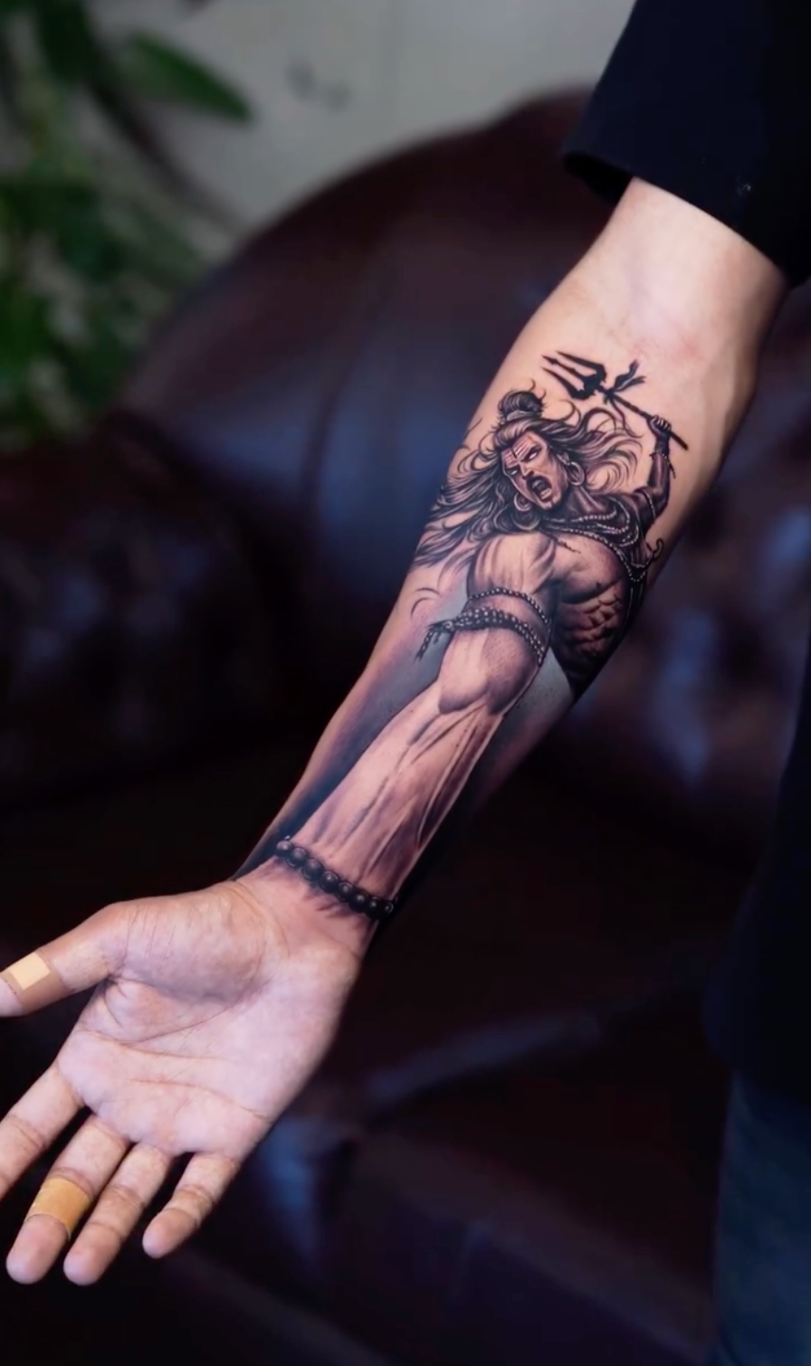 Forearm Lord Shiva Tattoo
