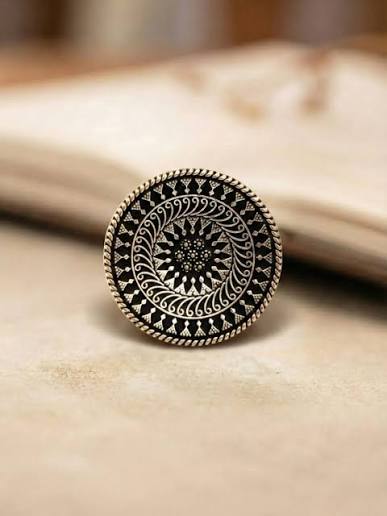 Boho Oxidised Ring