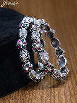 Floral Oxidised Bangles